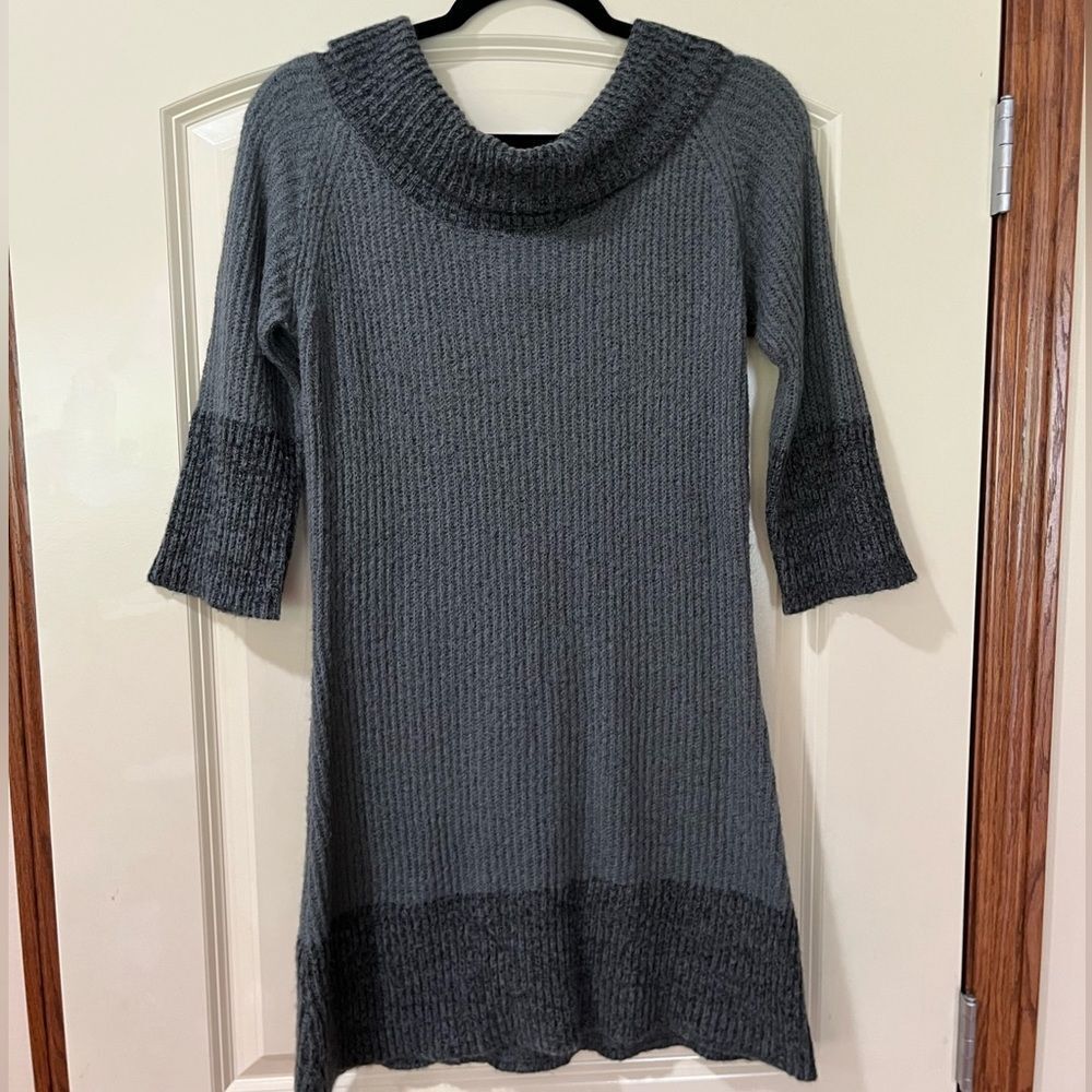 SOFT SURROUNDINGS Long Sleeve Sweater Dress Gray Women’s Size Tall Medium
